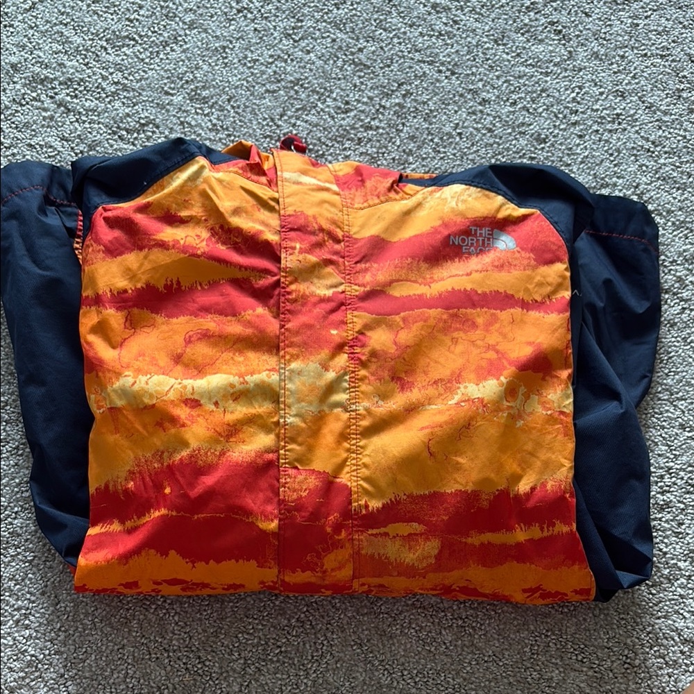 The North Face Fiery Red and Sunset Orange Jacket